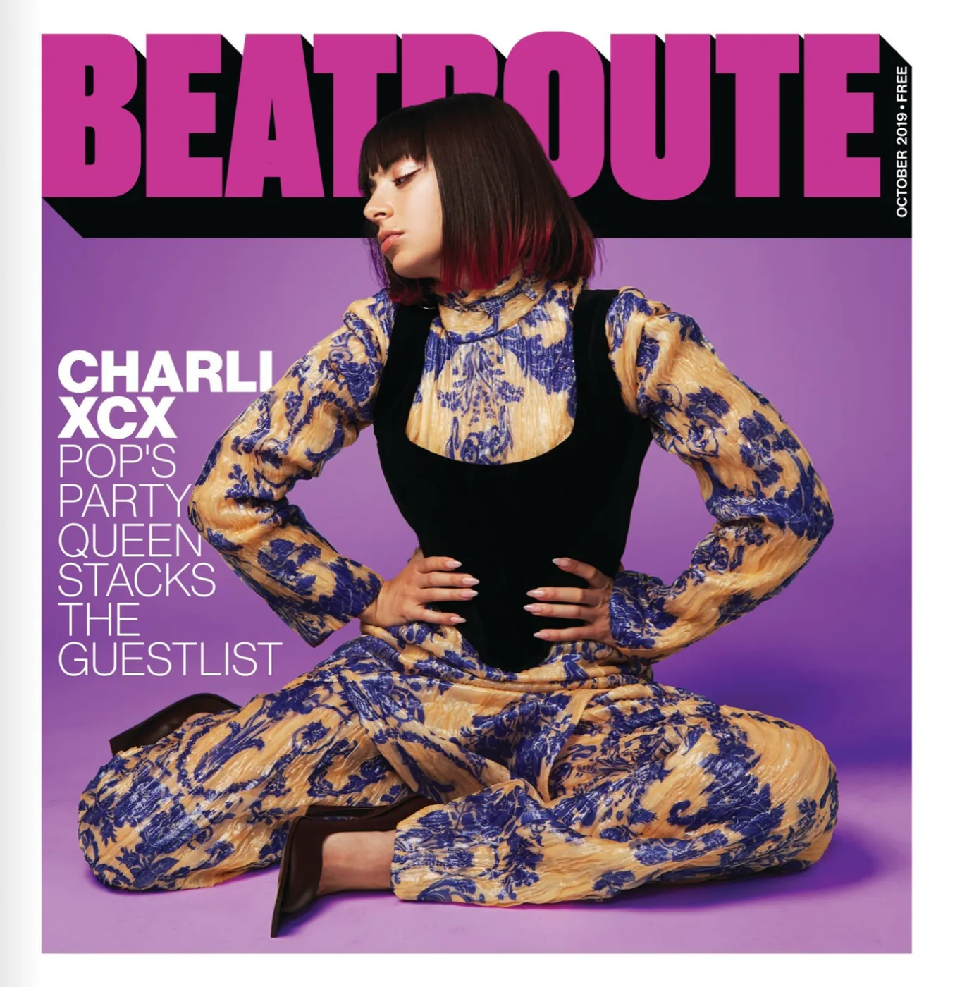 BeatRoute magazine October 2019 cover featuring Charli XCX